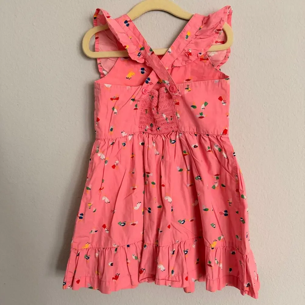 Hanna Andersson Pink Bird Girls Sundress